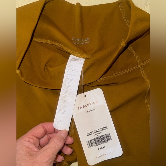Fabletics Pure Luxe Khaki Marigold Small I23 - Picture 5 of 6
